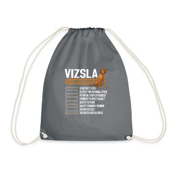 Vizsla Merkmale Ungarischer Vizsla - Turnbeutel - Grau - Vorne