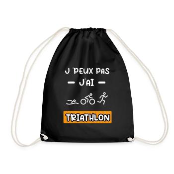 je peux pas j'ai triathlon cadeau triathlon - Sac de sport léger - noir - Devant