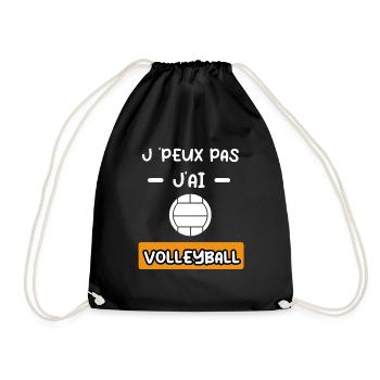 je peux pas j'ai volleyball cadeau volleyball - Sac de sport léger - noir - Devant