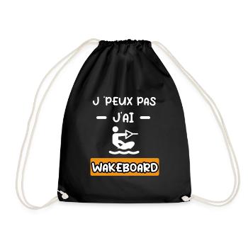 je peux pas j'ai wakeboard cadeau wakeboard - Sac de sport léger - noir - Devant