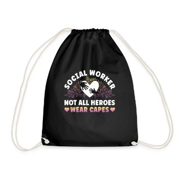 School Social Work Month - Drawstring Bag - black - Front