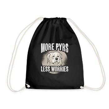 Plus de Pyrénées moins de soucis Grandes Pyrénées - Sac de sport léger - noir - Devant