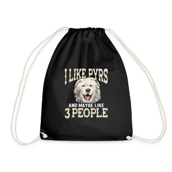 Grand Chien des Pyrénées J’aime Les Pyrénées, les Grands Pyrénées - Sac de sport léger - noir - Devant