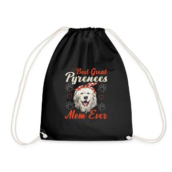 Beste Great Pyrenees Mama aller Zeiten - Turnbeutel - Schwarz - Vorne