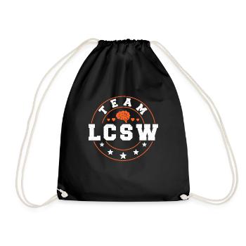 School Social Work Month Team Lcsw - Turnbeutel - Schwarz - Vorne
