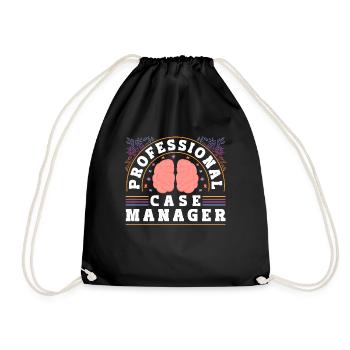 School Social Work Month Brain - Drawstring Bag - black - Front
