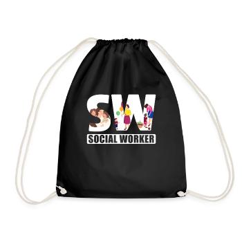 Mois du travail social scolaire Sw Social - Sac de sport léger - noir - Devant