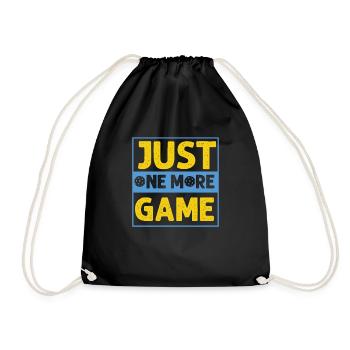 Just One More Game Funny Pickleball - Drawstring Bag - black - Front