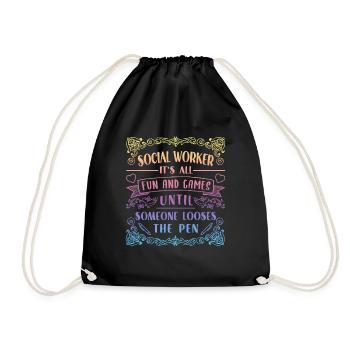 School Social Work Month - Drawstring Bag - black - Front