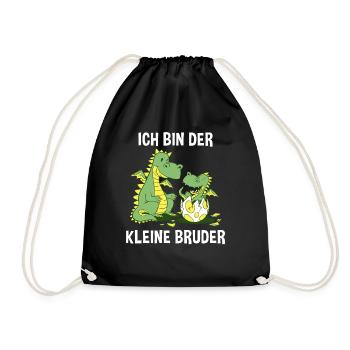 Drachen Kleiner Bruder - Ich bin der kleine Bruder - Turnbeutel - Schwarz - Vorne