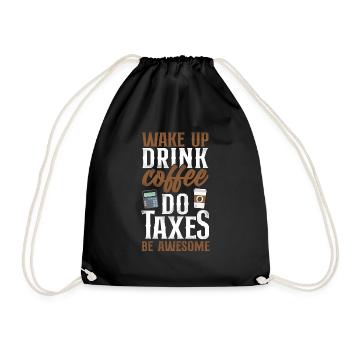 Accountant Bookkeeper Accounting - Drawstring Bag - black - Front
