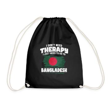 Bangladesh - Drawstring Bag - black - Front