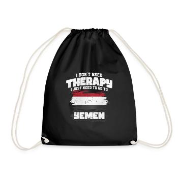 Jemen - Turnbeutel - Schwarz - Vorne