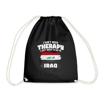 Iraq - Drawstring Bag - black - Front
