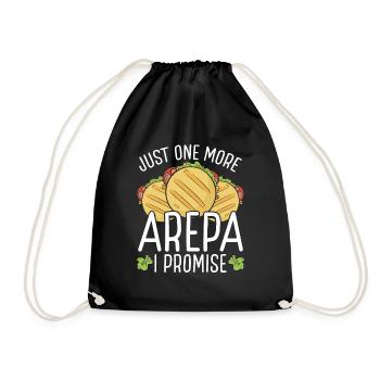 Venezuelan Arepa Colombian Traditional Food - Drawstring Bag - black - Front