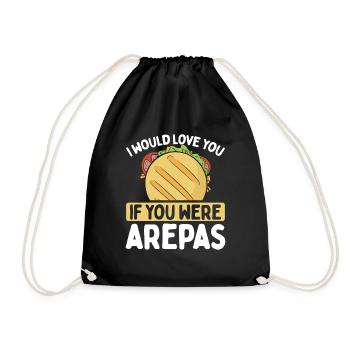 Venezuelan Arepa Lover Colombian Traditional Food - Drawstring Bag - black - Front