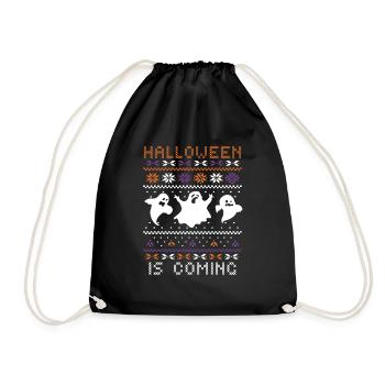 Stitch Pattern Ghost Creatures Coming Halloween - Drawstring Bag - black - Front