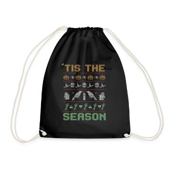 Stitch Pattern Horror Creatures Season Halloween - Drawstring Bag - black - Front