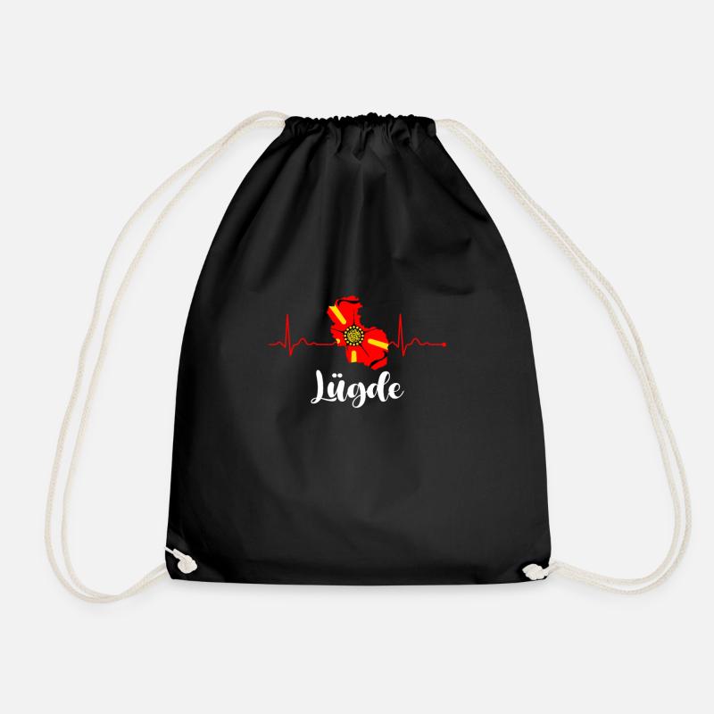 Lipperland Ostwestfalen Lippe Lügde - Drawstring Bag - black