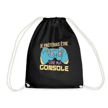 Je Préférais Être Sur Ma Console Cadeau Gamer - Sac de sport léger - noir - Devant