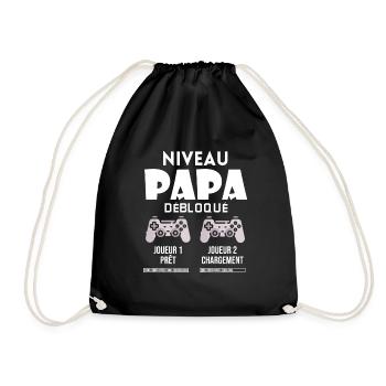 Futur Papa Gamer Cadeau Annonce Grossesse Père - Sac de sport léger - noir - Devant