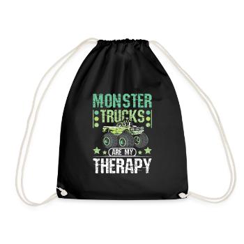 Les monster trucks sont ma thérapie - Sac de sport léger - noir - Devant