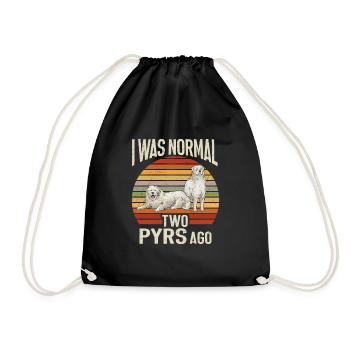 Great Pyrenees Two years ago I was still normal - Drawstring Bag - black - Front