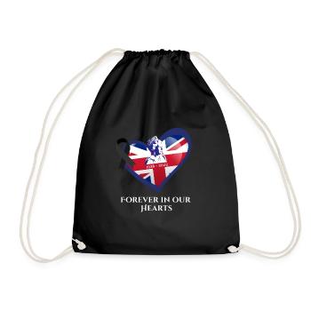 Queen Elizabeth II Forever in our Hearts - Drawstring Bag - black - Front
