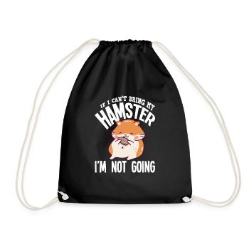 Drôle de cadeau de hamster - Sac de sport léger - noir - Devant