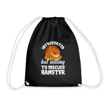 Drôle de cadeau de hamster - Sac de sport léger - noir - Devant