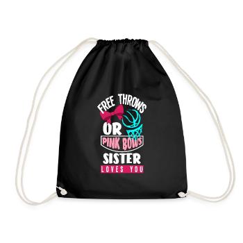 Le genre rose ou bleu révèle baby party sister - Sac de sport léger - noir - Devant