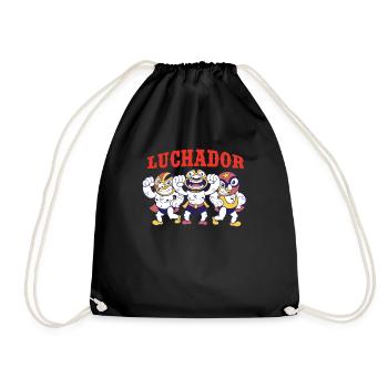 Luchador Mexikanischer Ringkampf Lucha Libre - Turnbeutel - Schwarz - Vorne