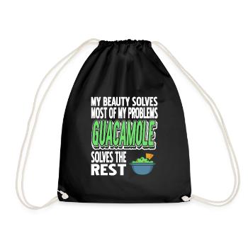 Guacamole résout le reste de mon problème drôle - Sac de sport léger - noir - Devant