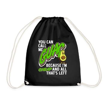 You Can Call Me Guac Because I'm Cheap & All Funny - Turnbeutel - Schwarz - Vorne