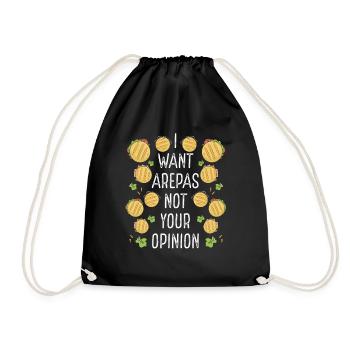 Colombian Arepa Venezuelan Traditional Food Arepas - Drawstring Bag - black - Front