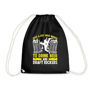 Fantasy Football Player Drinking Draft Kickers - Turnbeutel - Schwarz - Vorne