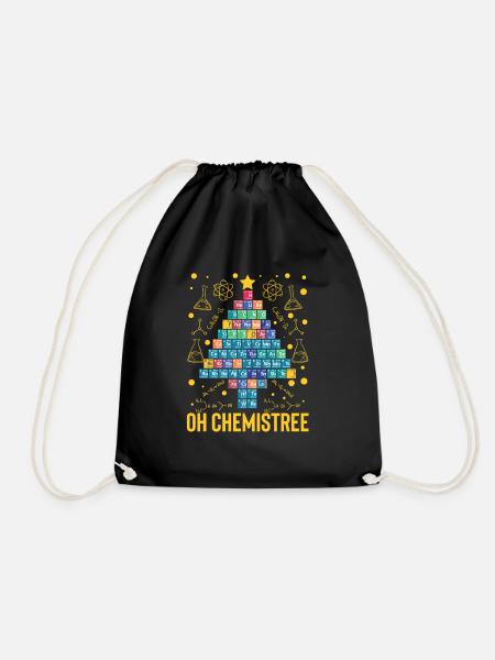 Oh Chemistree Wissenschaft Weihnachtsbaum Chemie - Turnbeutel - Schwarz