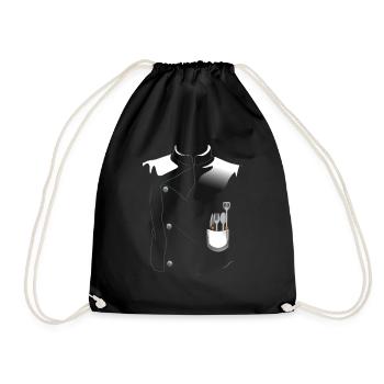 Funny Chef Cook Costume For Halloween - Drawstring Bag - black - Front