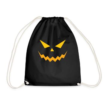Pumpkin Face Horror Scary Halloween - Drawstring Bag - black - Front