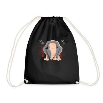 Funny Animal Tree Monkey Costume For Halloween - Drawstring Bag - black - Front