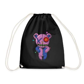 Creepy Witch Voodoo Horror Scary Halloween - Turnbeutel - Schwarz - Vorne