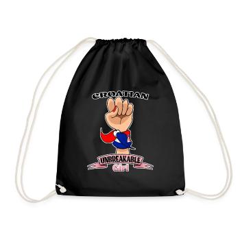 Fille croate incassable I Patrimoine croate I - Sac de sport léger - noir - Devant