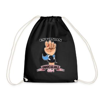 Fille estonienne incassable I Héritage estonien I - Sac de sport léger - noir - Devant
