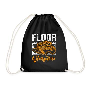 Flooring installer floor whisperer - Turnbeutel - Schwarz - Vorne