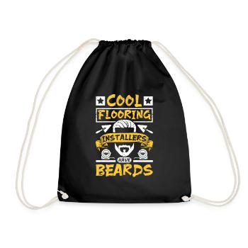 Les installateurs de revêtements de sol frais ont des barbes - Sac de sport léger - noir - Devant