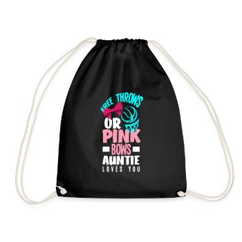 Le sexe rose ou bleu révèle la tante de la fête de bébé - Sac de sport léger - noir - Devant