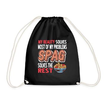 Spag résout le reste de mes problèmes T-Shirt amusant - Sac de sport léger - noir - Devant