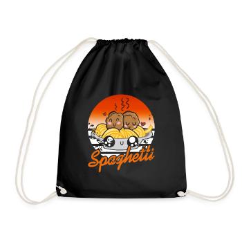 Spaghetti & Meatballs Cute Retro Spag Lover - Drawstring Bag - black - Front