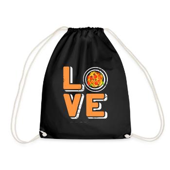 LOVE Spaghetti Cool Retro Spag Lover T-Shirt - Drawstring Bag - black - Front