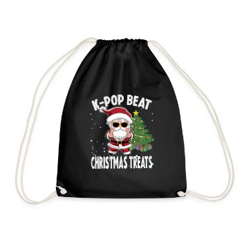 Teen Mädchen K-Pop Weihnachten K Pop Santa - Turnbeutel - Schwarz - Vorne